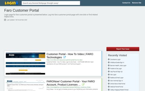 Faro Customer Portal - Loginii.com