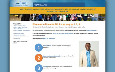 Financial Aid | Lane Community College