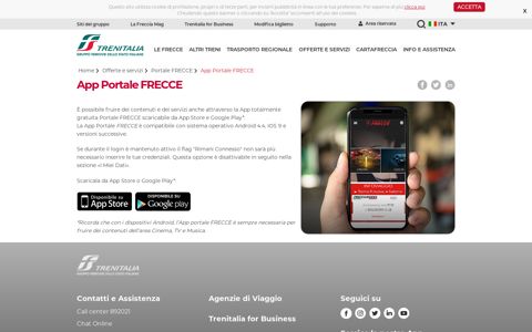 App Portale FRECCE - Trenitalia