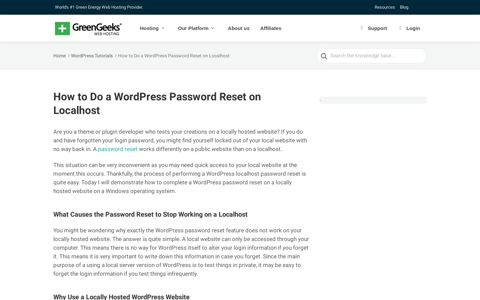 How to Do a WordPress Password Reset on Localhost ...