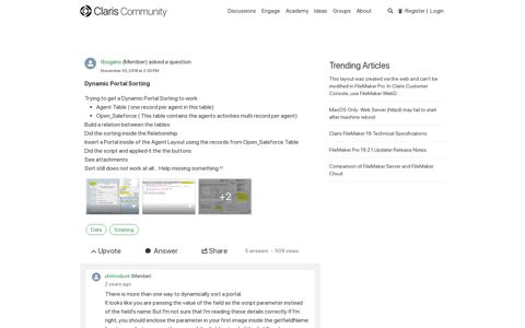 Dynamic Portal Sorting — FileMaker Community