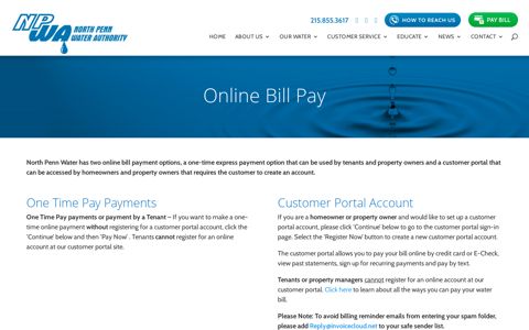 Online Bill Pay - North Penn Water Authority