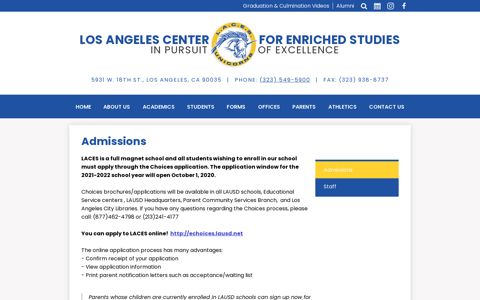 Admissions - Los Angeles Center For Enriched Studies