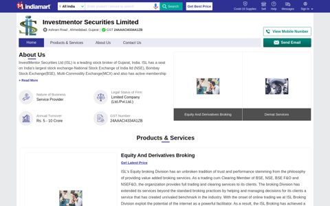 Investmentor Securities Limited, Ahmedabad - Service ...