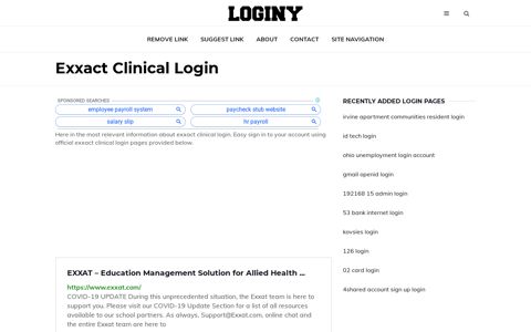 Exxact Clinical Login ✔️ One Click Login - loginy.co.uk