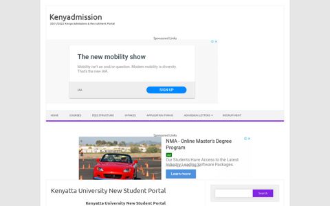 Kenyatta University New Student Portal - Kenyadmission