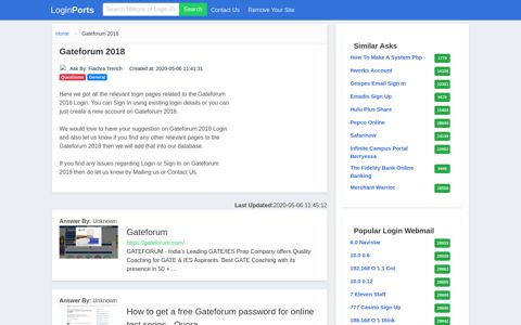 Login Gateforum 2018 or Register New Account - LoginPorts