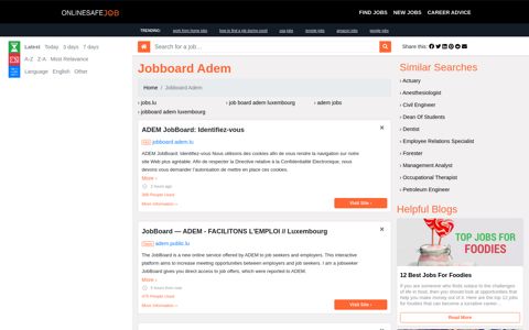 Jobboard Adem - Onlinesafejob.com