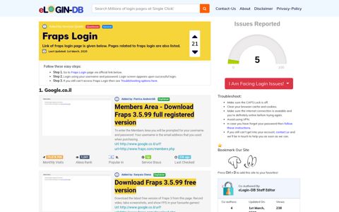 Fraps Login - A database full of login pages from all over the ...