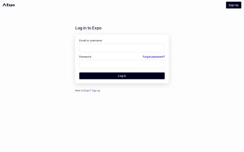 Expo — Log in