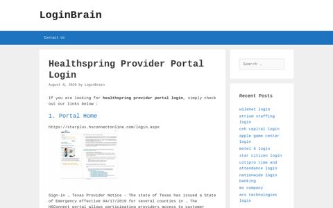 healthspring provider portal login - LoginBrain