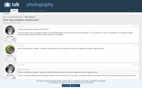 Flickr login problem. Anyone else? | Talk Photography