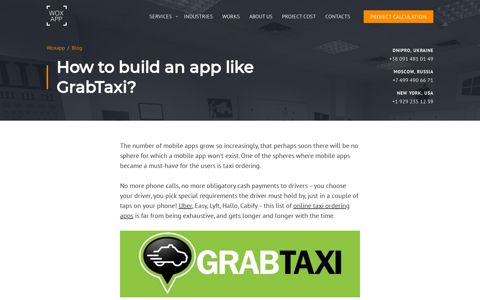 How to build an app like GrabTaxi? | WOXAPP company