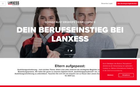 Ausbildung bei Lanxess › LANXESS Deutschland GmbH