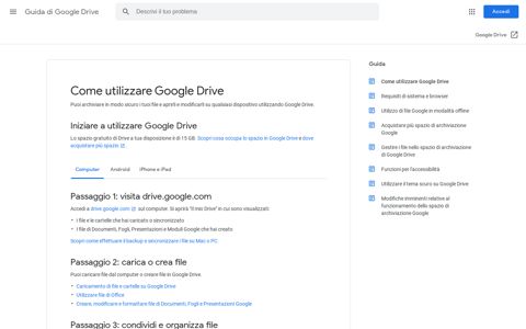 Come utilizzare Google Drive - Computer - Guida di Google ...