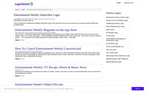 Entertainment Weekly Subscriber Login ‎Entertainment Weekly ...
