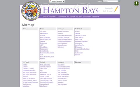 Sitemap - Hampton Bays Public Schools