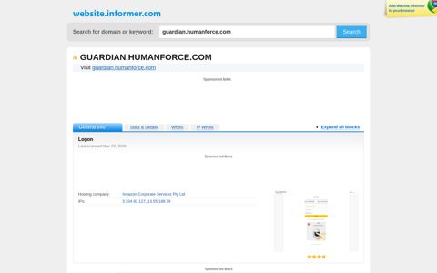 guardian.humanforce.com at Website Informer. Logon. Visit ...