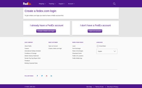 Register on fedex.com - FedEx | United Kingdom