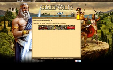 You have successfully logged out - Grepolis - The browser ...
