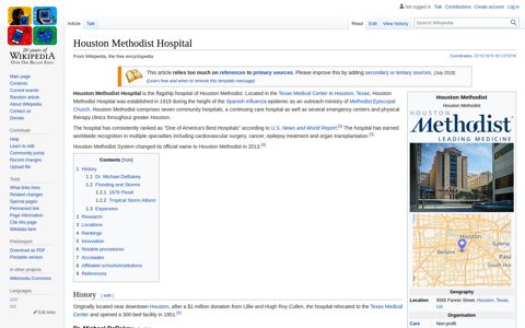 Houston Methodist Hospital - Wikipedia