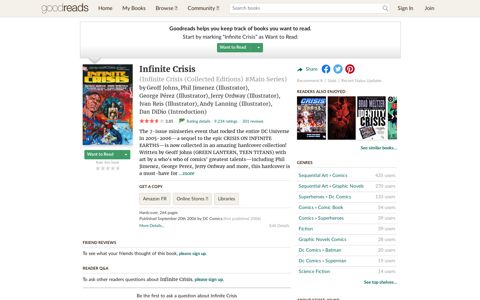 Infinite Crisis by Geoff Johns - Goodreads
