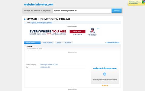 mymail.holmesglen.edu.au at Website Informer. Outlook. Visit ...