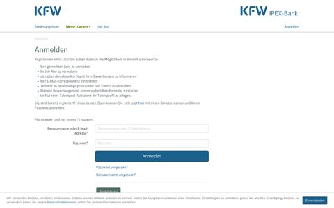 Anmelden | KfW Bankengruppe - Karriereportal