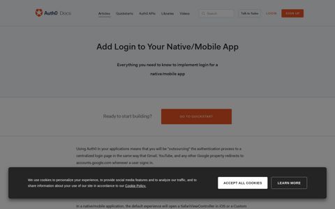 Add Login to Your Native/Mobile App - Auth0