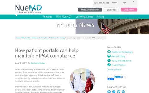 How patient portals can help maintain HIPAA compliance ...