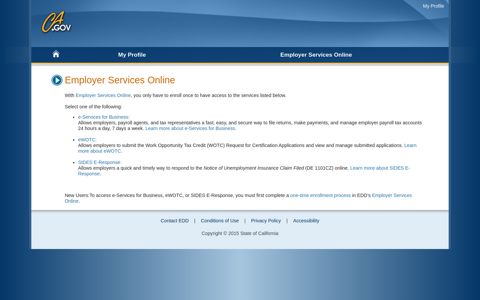 Employer Services Online