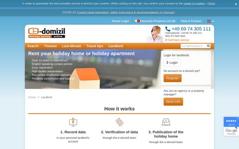 Rent your holiday home or holiday apartment - e-domizil ...