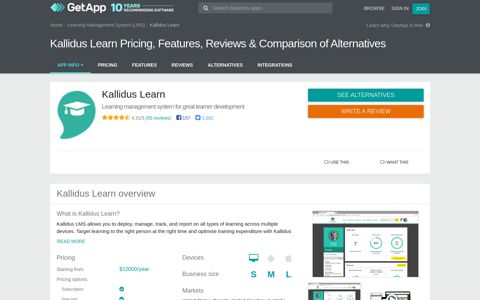 Kallidus Learn Pricing, Features, Reviews & Comparison of ...