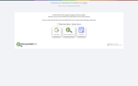 FocalpointK12 | Choose an Identity Provider to Login