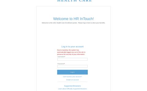 HR InTouch! - Communication Portal | Login