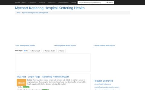 Mychart Kettering Hospital Kettering Health - Health Golds