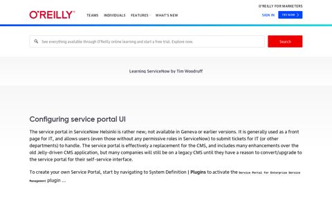 Configuring service portal UI - Learning ServiceNow [Book]