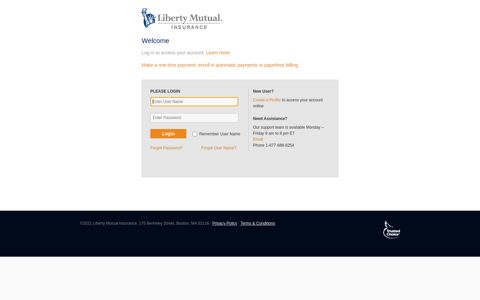 Login to Liberty Mutual Business Insurance Portal