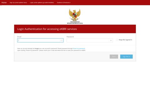 eKBRI : Indonesian Embassy in South Korea Electronic System