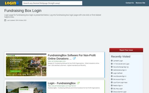Fundraising Box Login | Accedi Fundraising Box - Loginii.com
