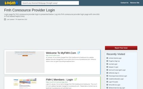 Fmh Coresource Provider Login - Loginii.com