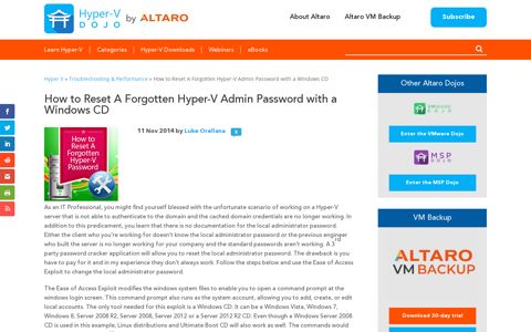 How to Reset A Forgotten Hyper-V Admin Password with a ...