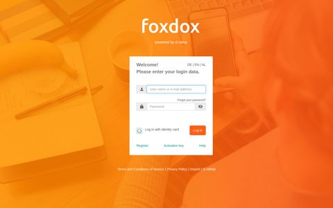 foxdox | Login or activate pioneered account at mein.foxdox