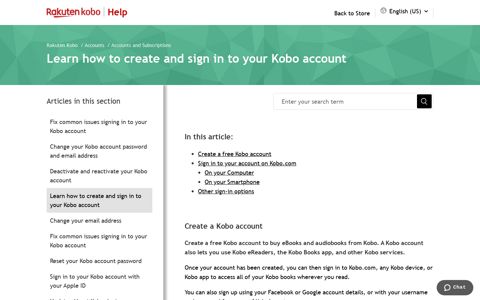 Learn how to create and sign in to your Kobo account ...