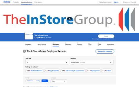 Working at The InStore Group: 85 Reviews | Indeed.com