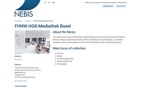 FHNW HGK-Mediathek Basel - NEBIS