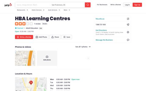HBA Learning Centres - Adult Education - 118 Walker St ...