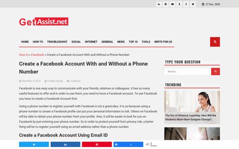 Create Facebook Account | All Steps to Make New FB Account