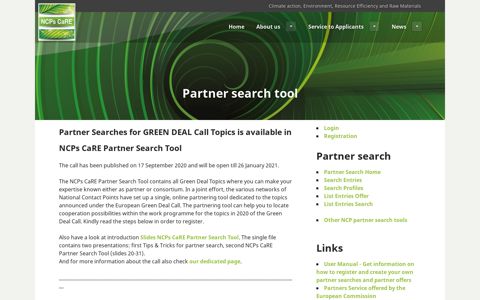 Partner search tool | NCPs CaRE