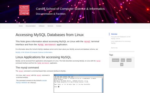 Accessing MySQL Databases from Linux
